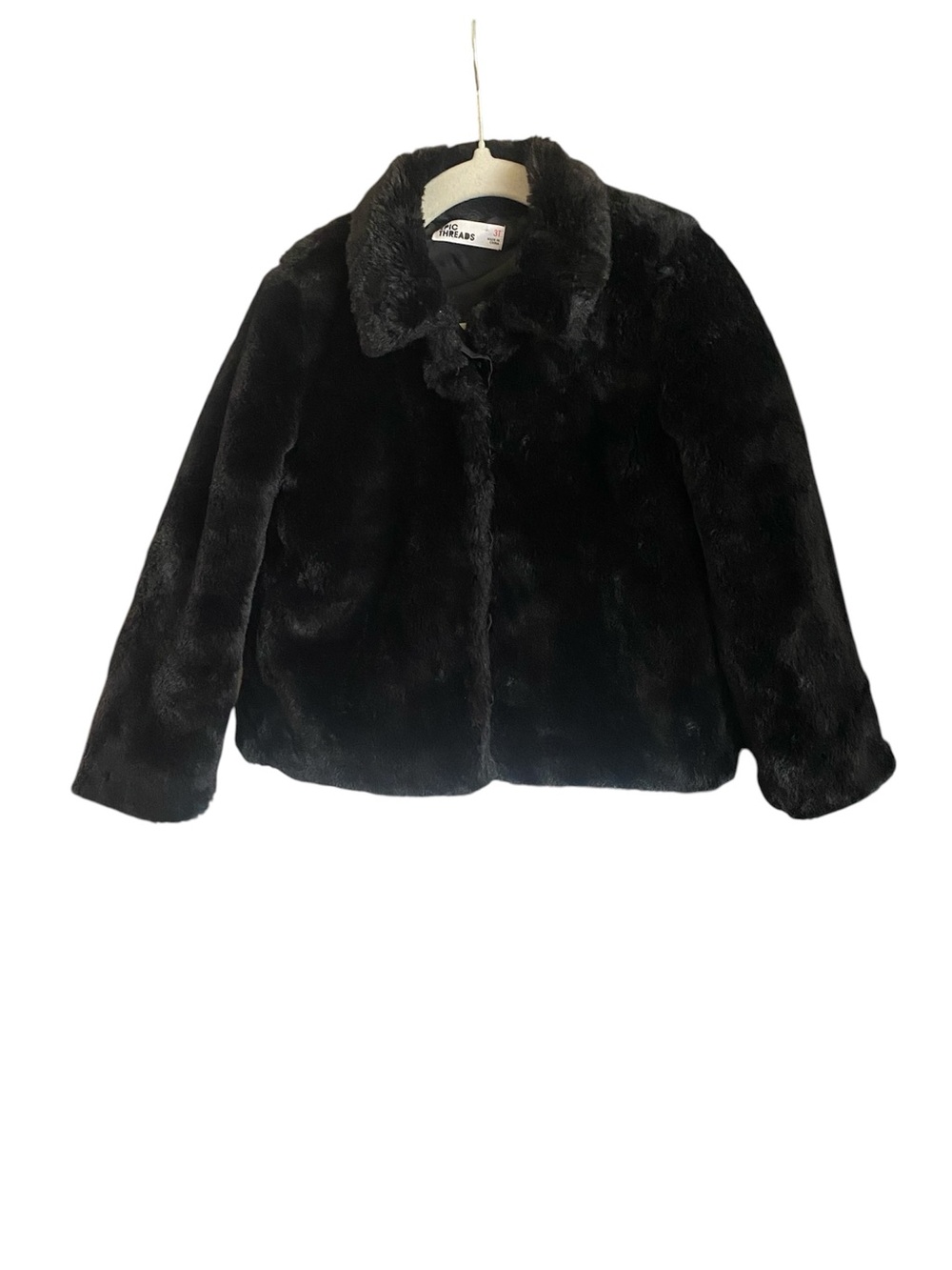 Epic Threads Black Faux Fur Girls Jacket